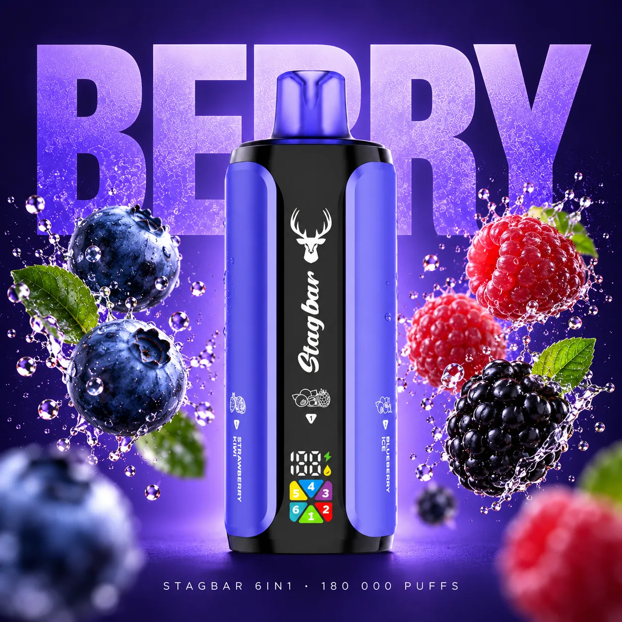 Stagbar 6in1 Berry Edition 180000 